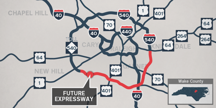 Map-of-NC-540-proposed-route